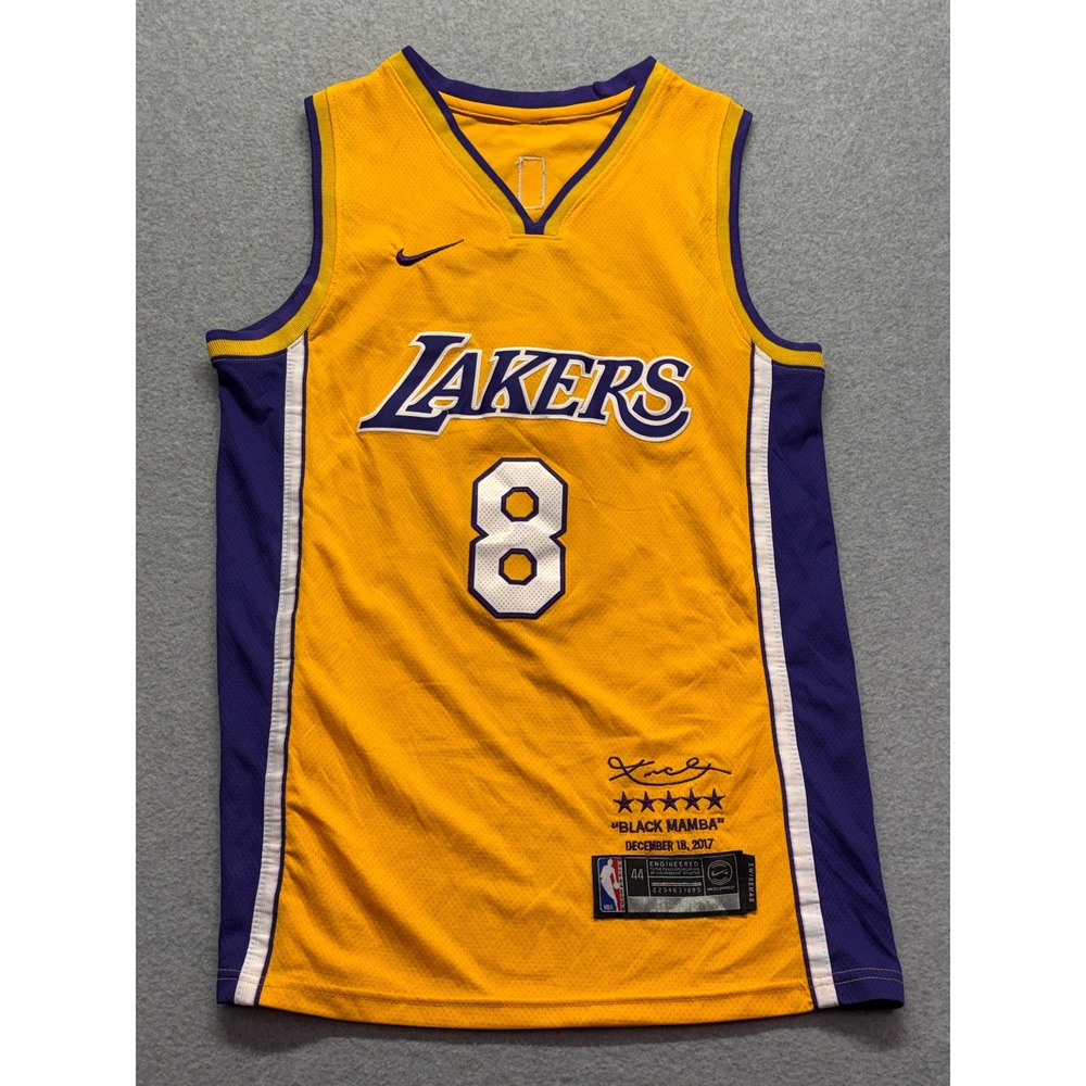 Nike Kobe Bryant Los Angeles Lakers 8 Black Mamba Jersey Yellow Size 44 Medium